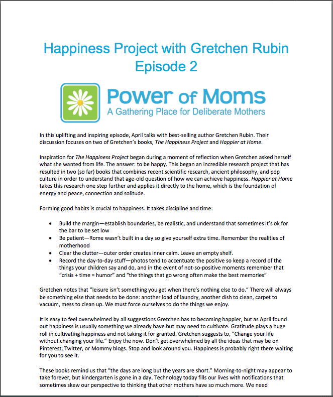 the happiness project gretchen rubin pdf free download