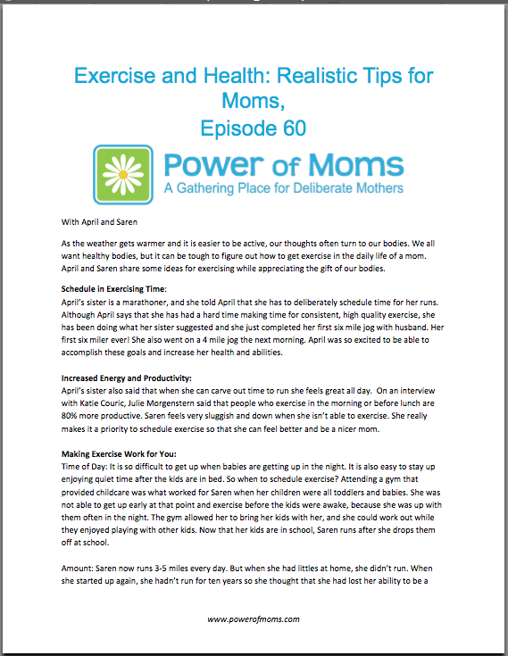 Exercise&Health.powerofmoms.com